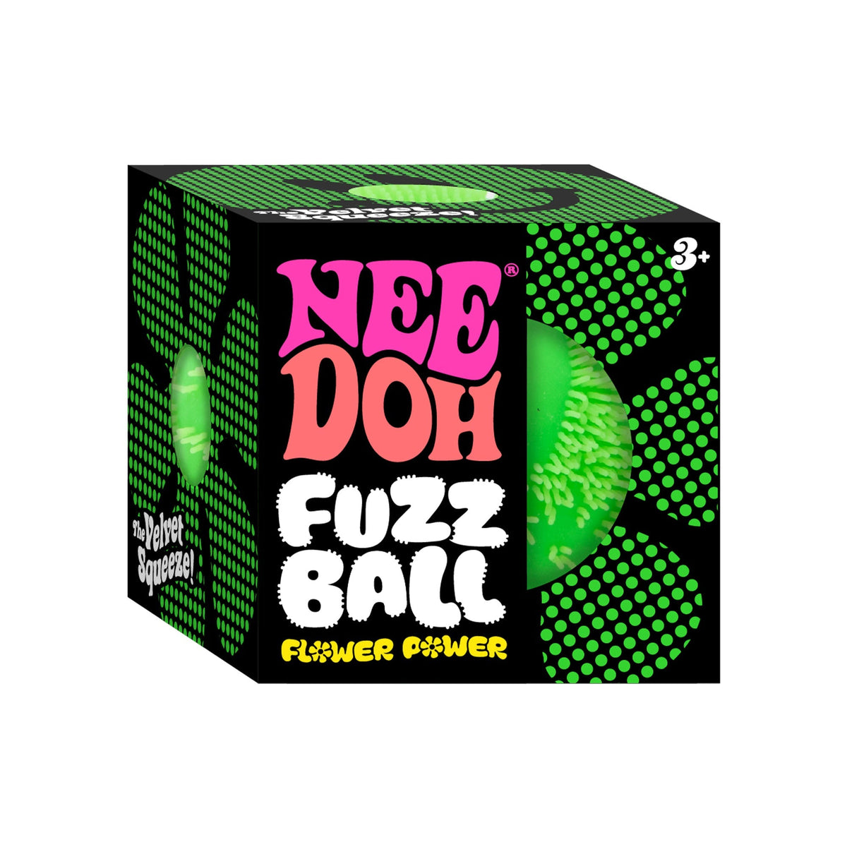 NeeDoh Fuzz Ball Flower Power Textured Sensory Squeeze Toy