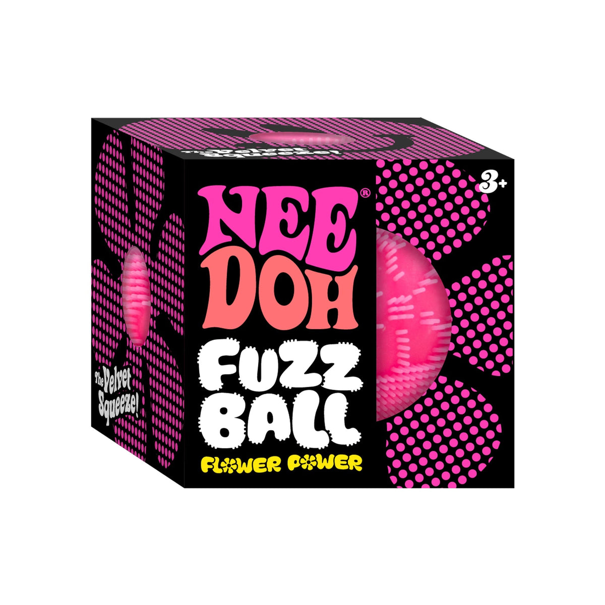 NeeDoh Fuzz Ball Flower Power Textured Sensory Squeeze Toy