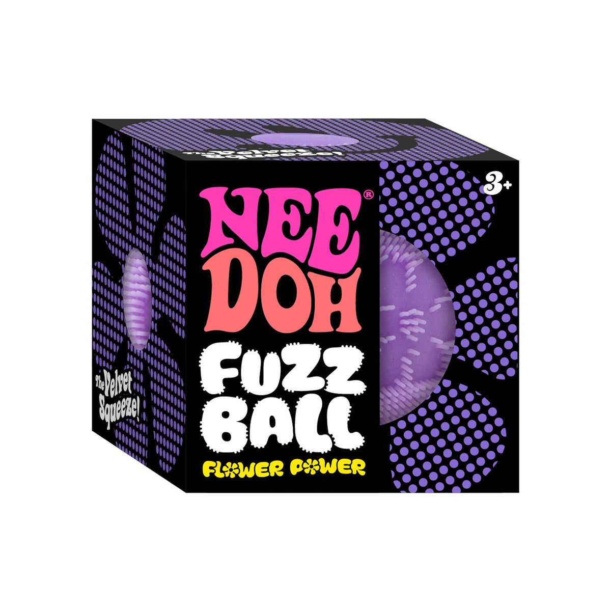 NeeDoh Fuzz Ball Flower Power Textured Sensory Squeeze Toy